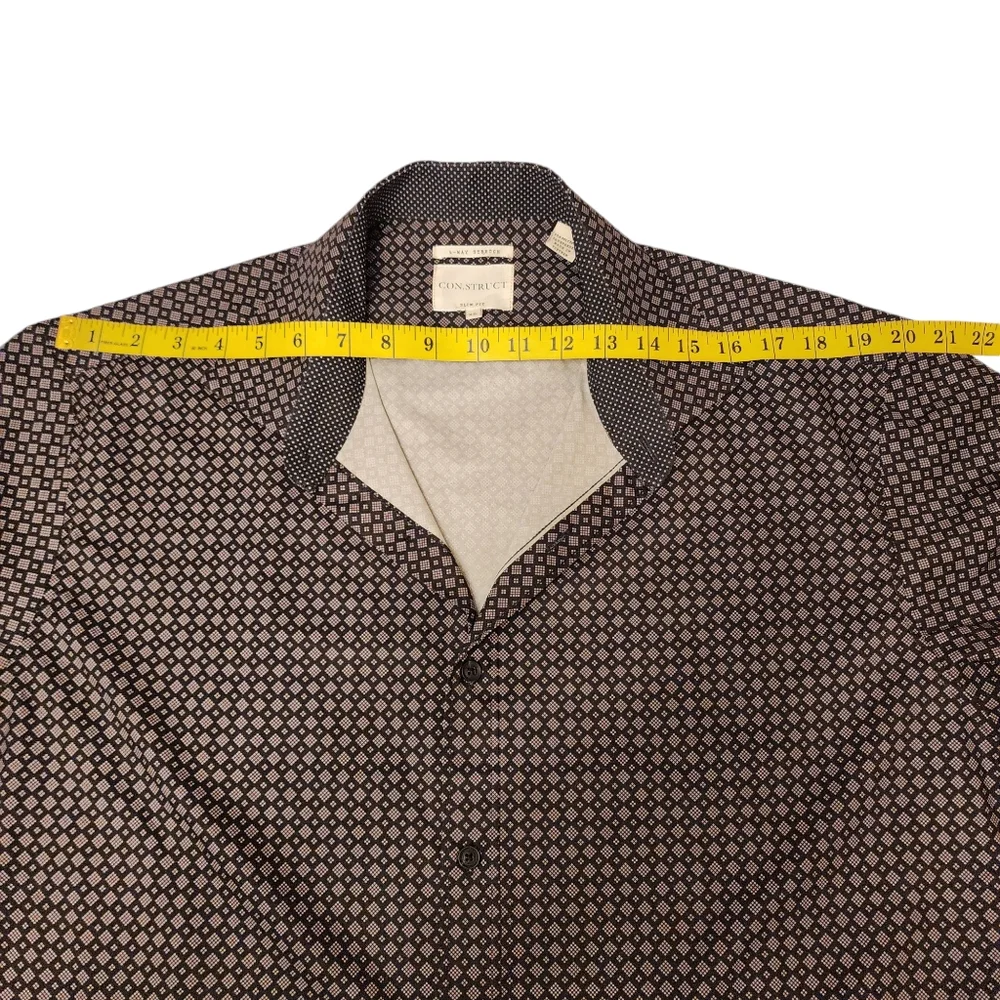 Construct Men's Geo 4-Way Stretch Casual Dress Shirt - Picture 8 of 10